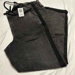 Torrid drawstring black wash jeans